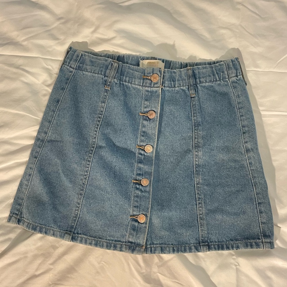 Denim pencil skirt